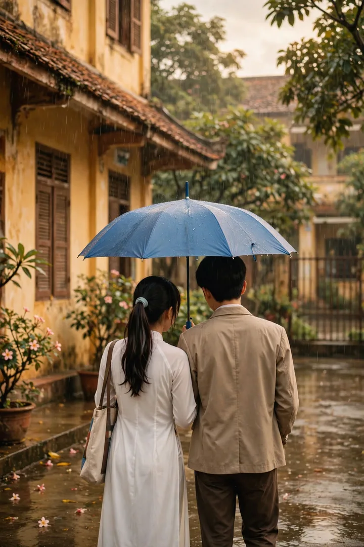 Bìa tiểu thuyết Năm Ấy, Mưa Và Cậu